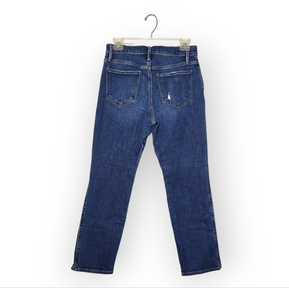 FRAME Le Pixie Sylvie Slender Straight Jeans in Teigan Ave 27 - Picture 4 of 6